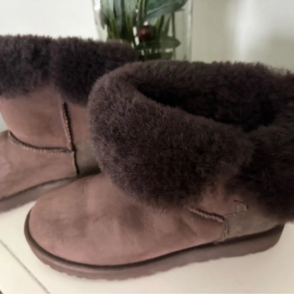 UGG Chocolate Brown Suede Boots - Picture 2 of 8